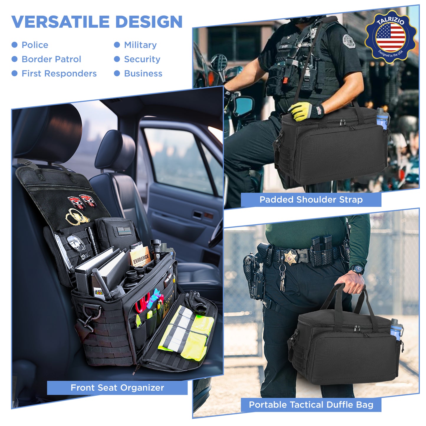 Talrizio Police Patrol Bag Car Organizer