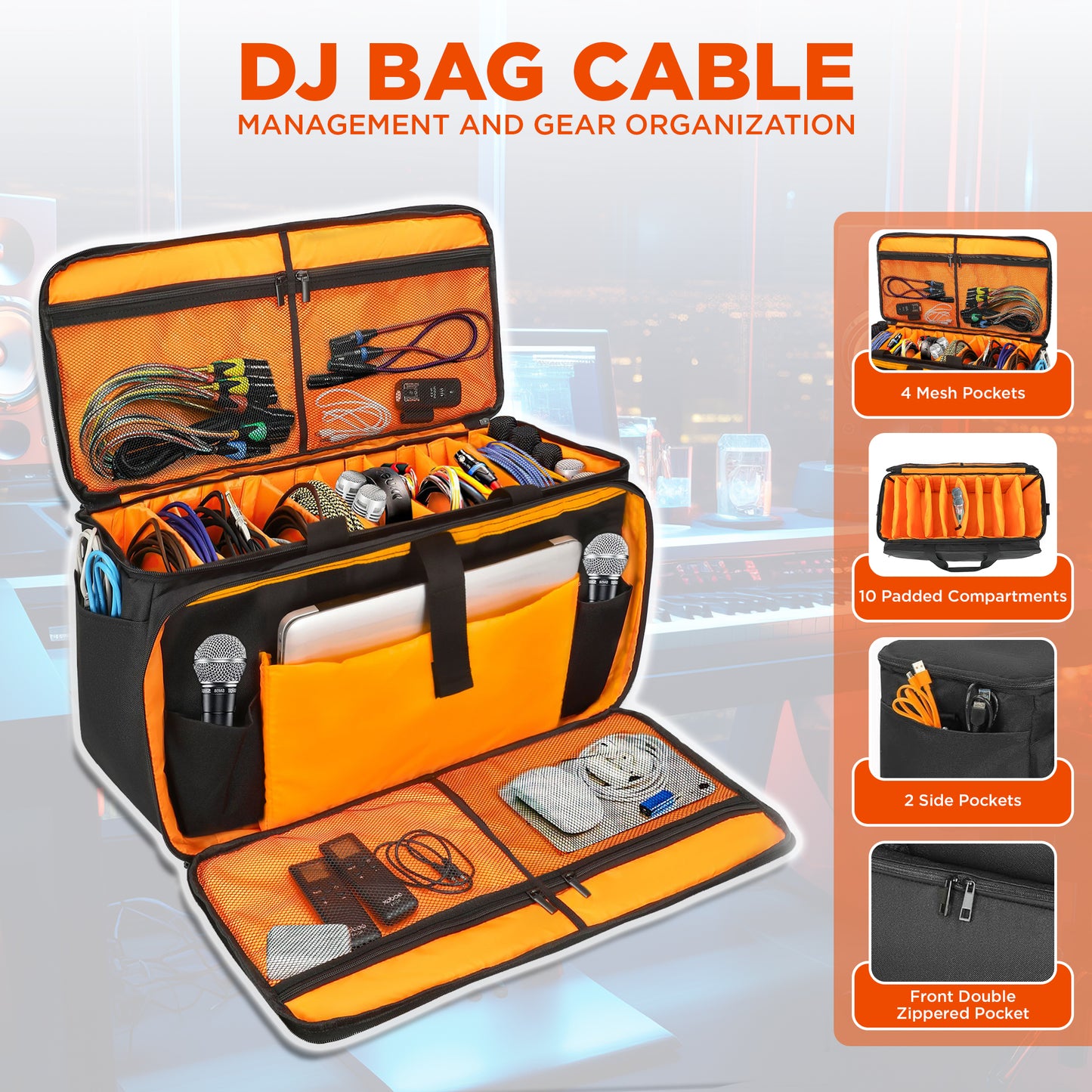 Talrizio Cable File Gig Bag for Musicians VT