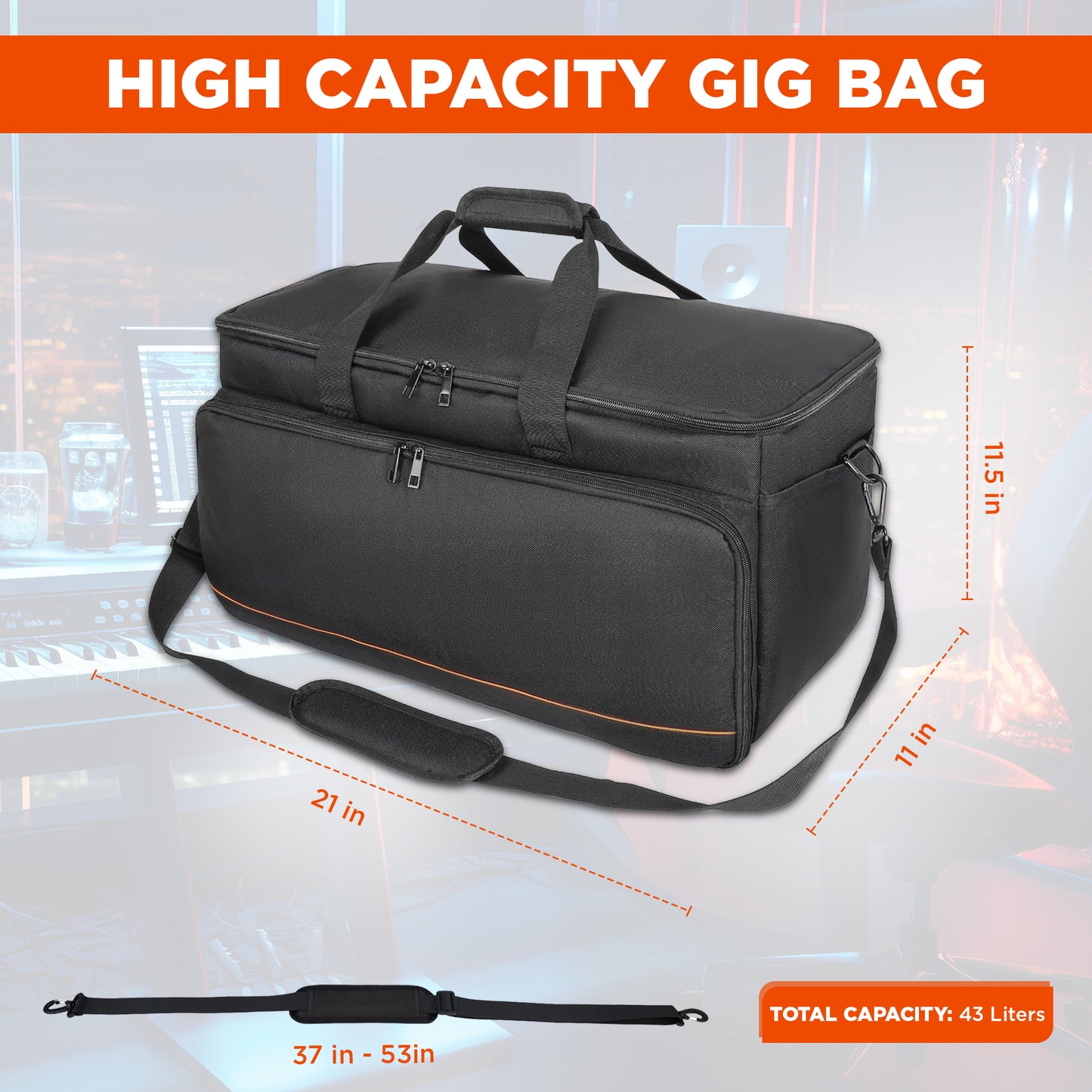 Talrizio Cable File Gig Bag for Musicians VT